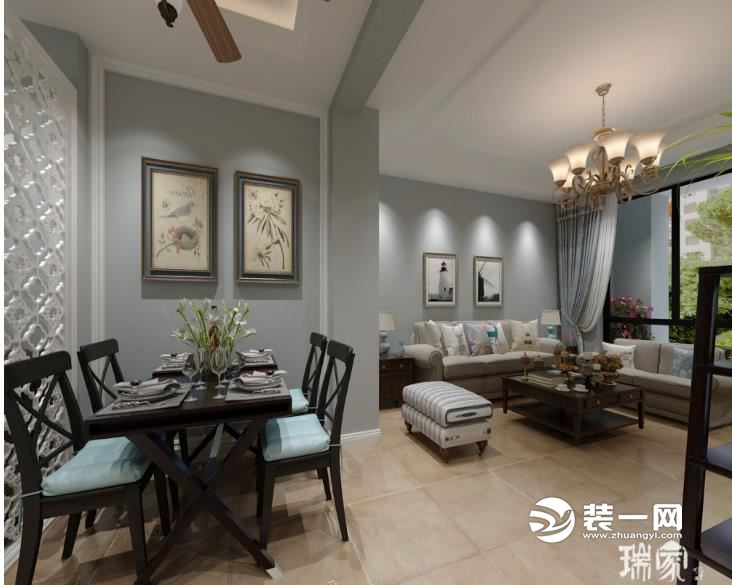 关镂空隔断超赞 95平米两居室简美风格装修案